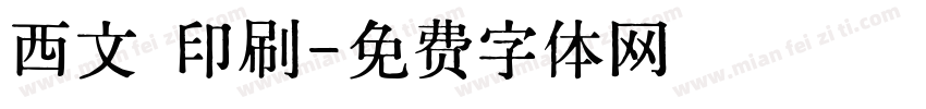 西文 印刷字体转换